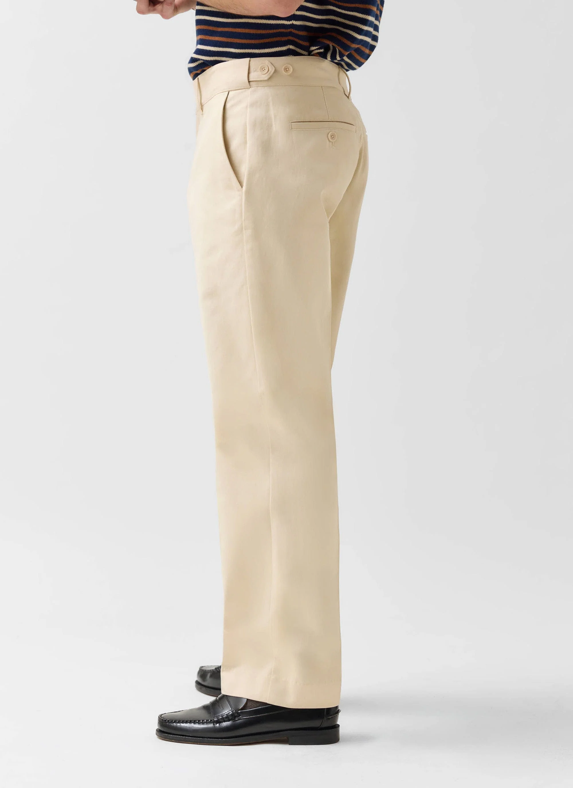Straight Leg Chino | Cotton | Ecru - Image 4