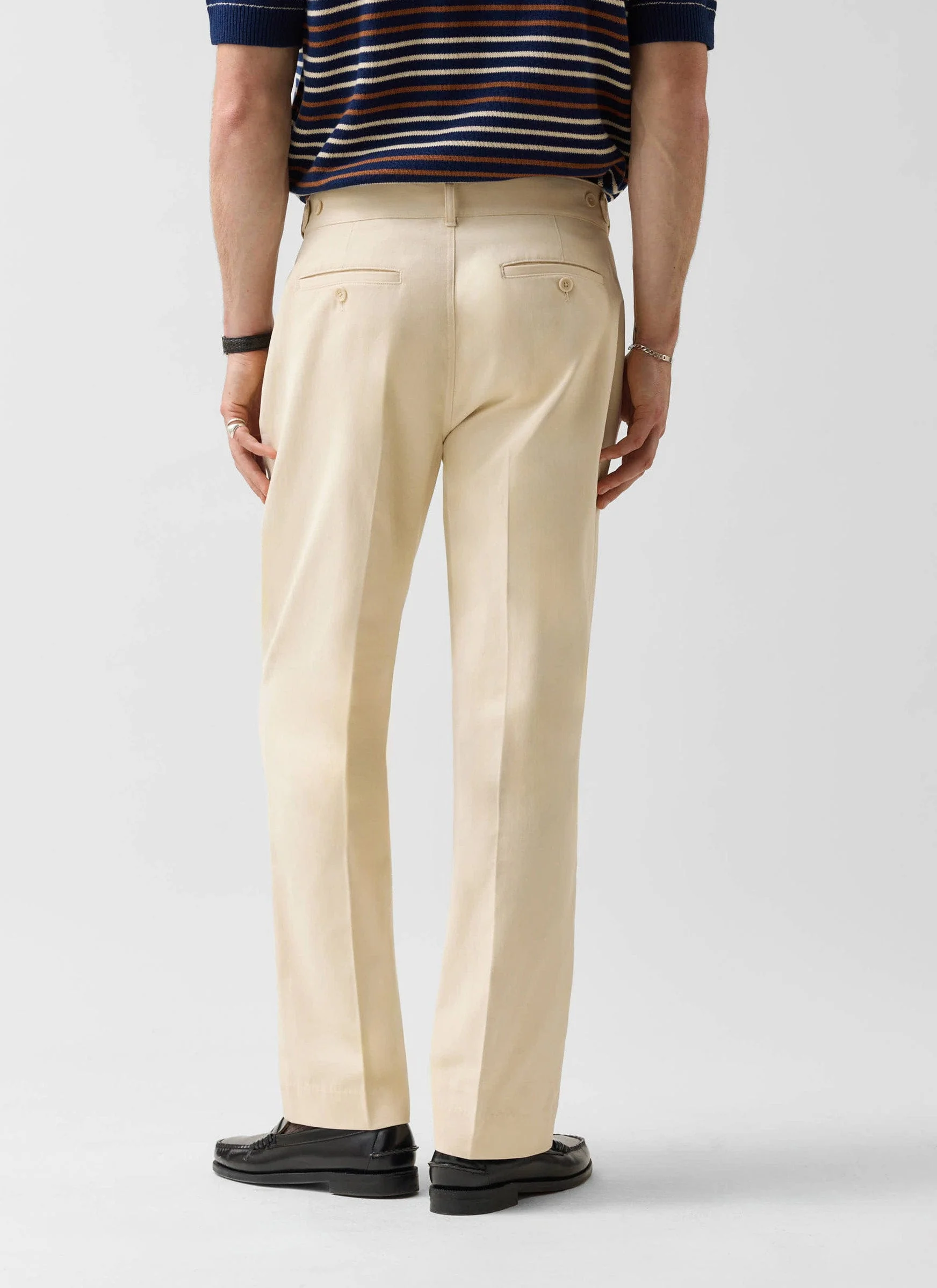Straight Leg Chino | Cotton | Ecru - Image 5