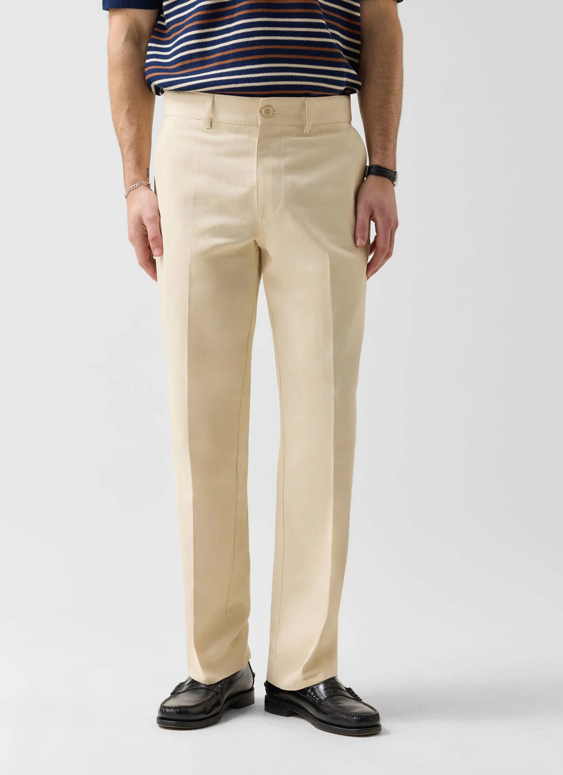 Straight Leg Chino | Cotton | Ecru - Image 6