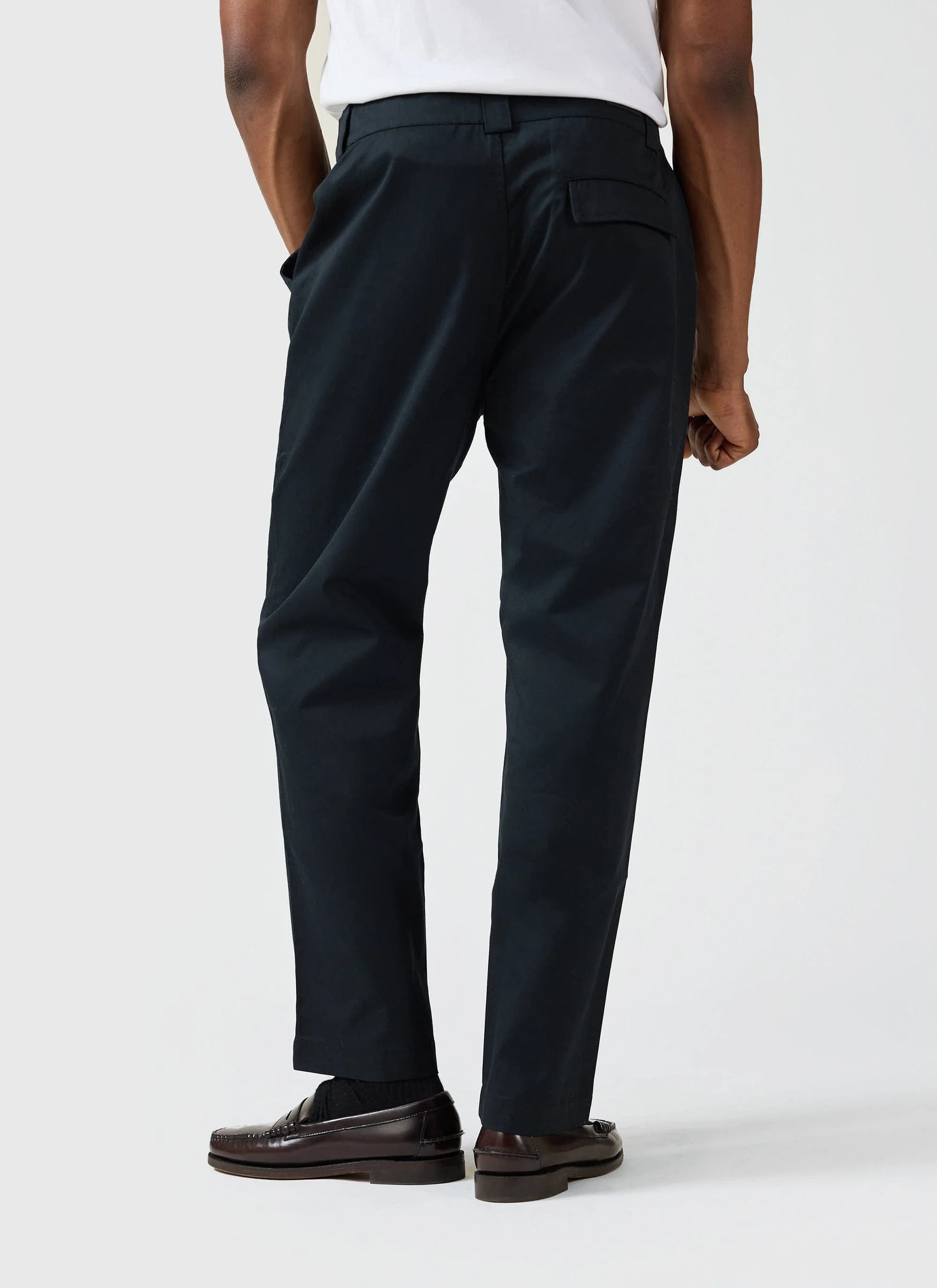 Straight Leg Trouser | Twill | Black - Image 3