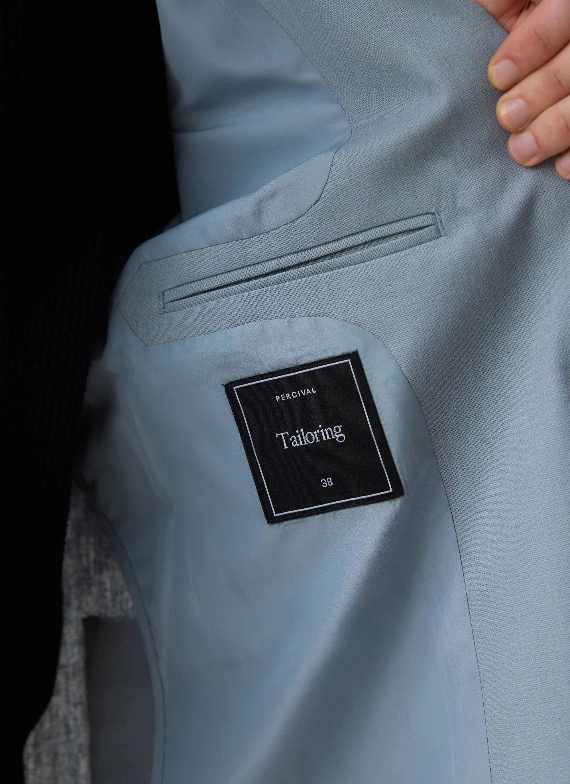 Tailored Linen Blazer | Light Blue - Image 8