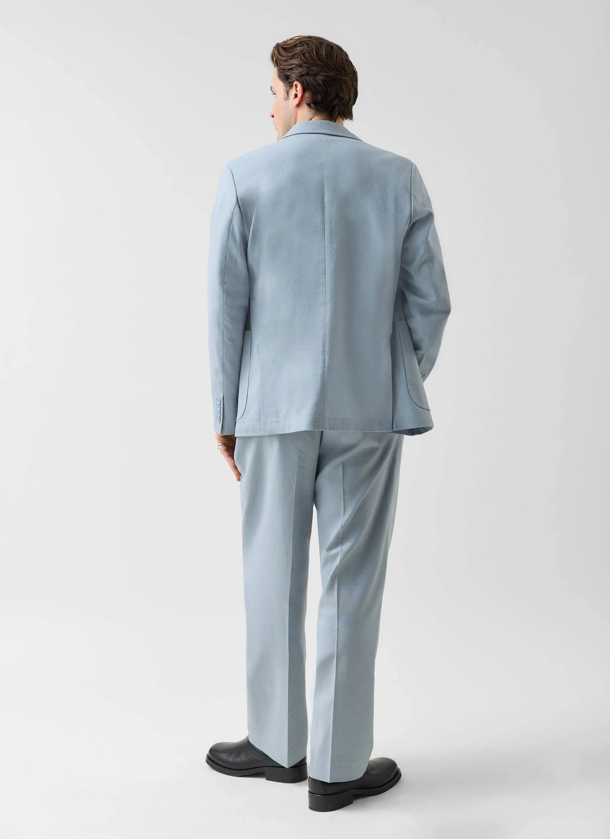 Tailored Linen Blazer | Light Blue - Image 9