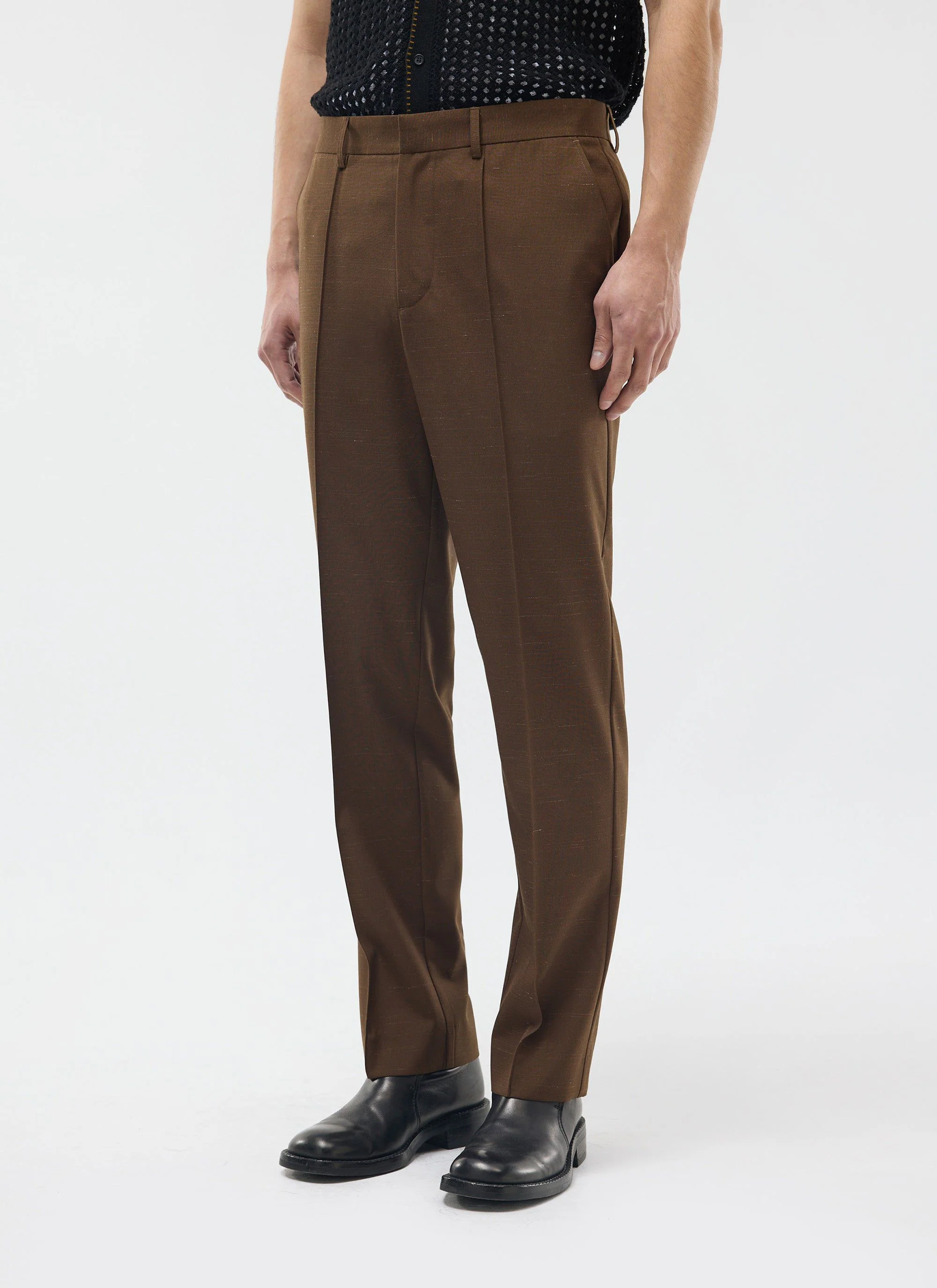 Trentino Tailored Trousers | Brown - Image 4