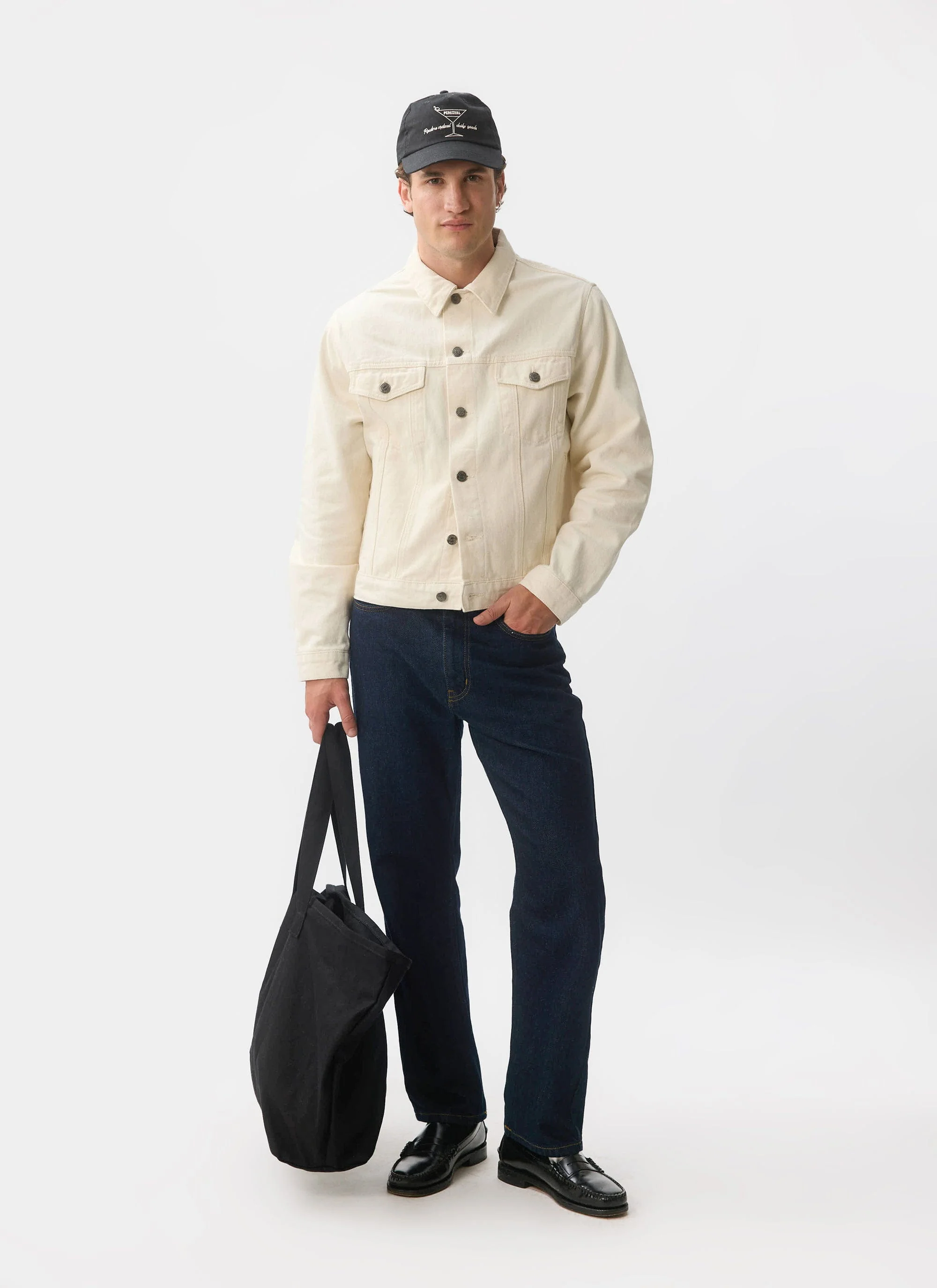 Western Trucker Jacket | Denim | Ecru