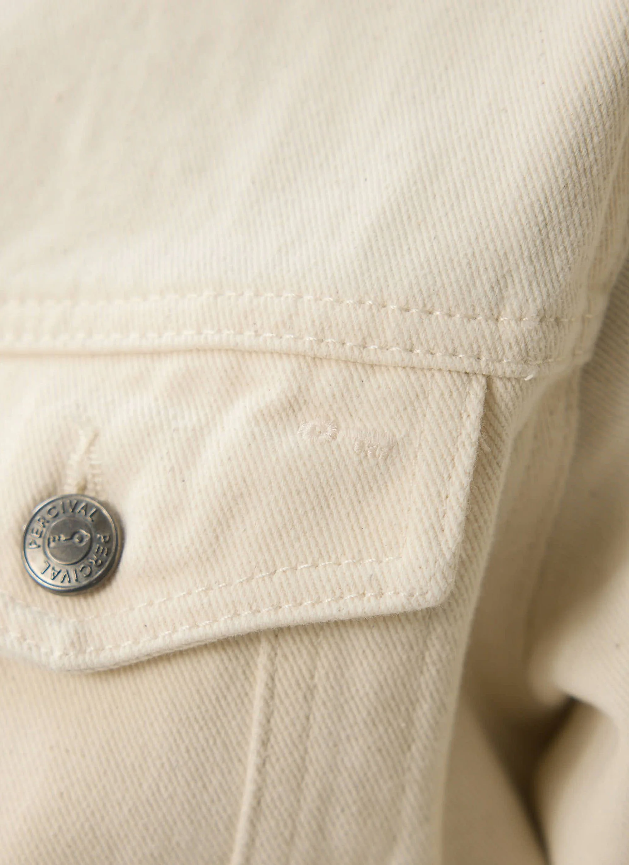 Western Trucker Jacket | Denim | Ecru - Image 7