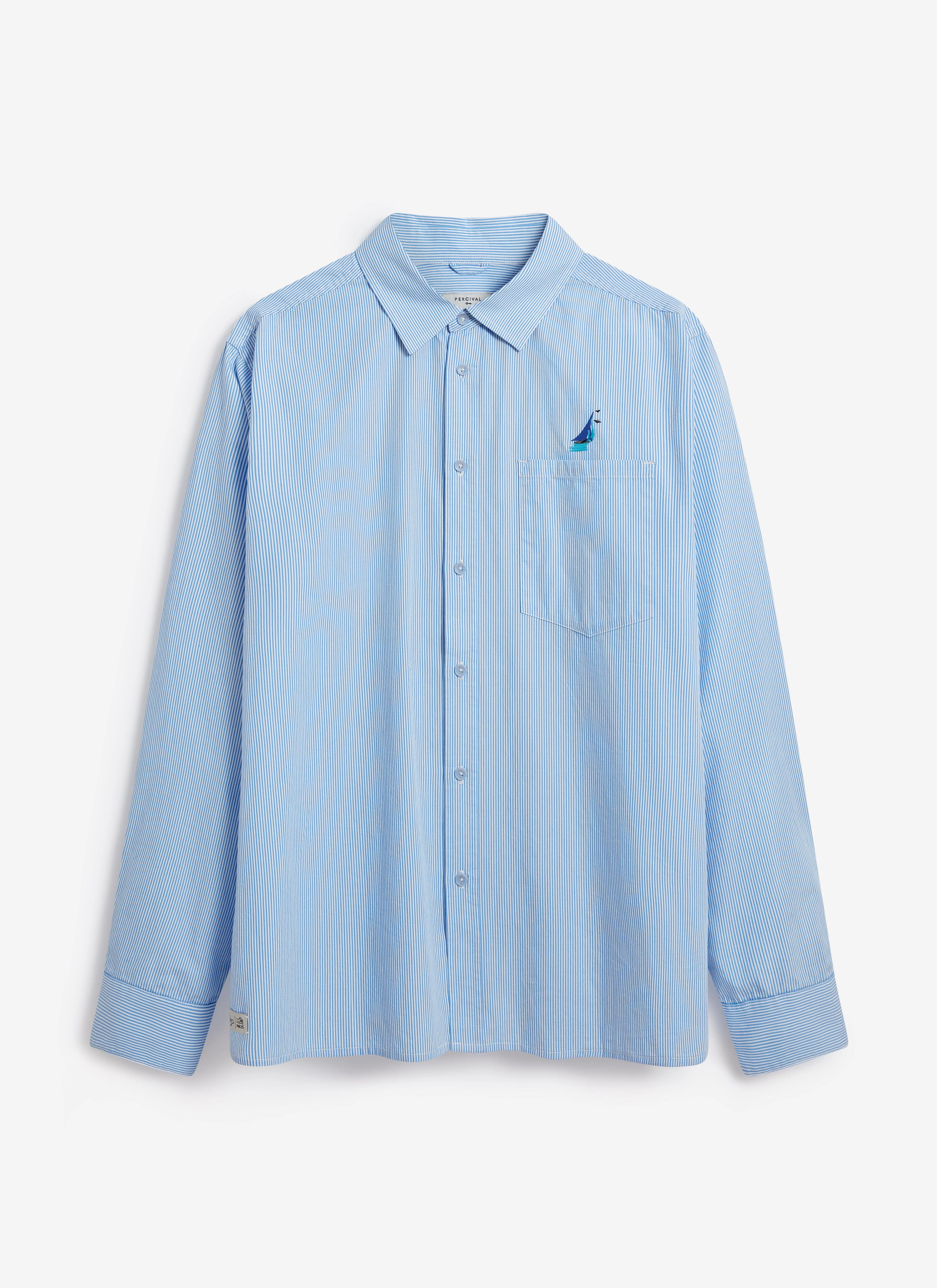 Yacht Stripe Oversized Shirt | Cotton | Blue